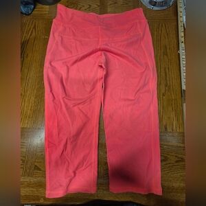 Calvin Klein Performance Women's Bright Coral Solid Leggings Capris Size XL